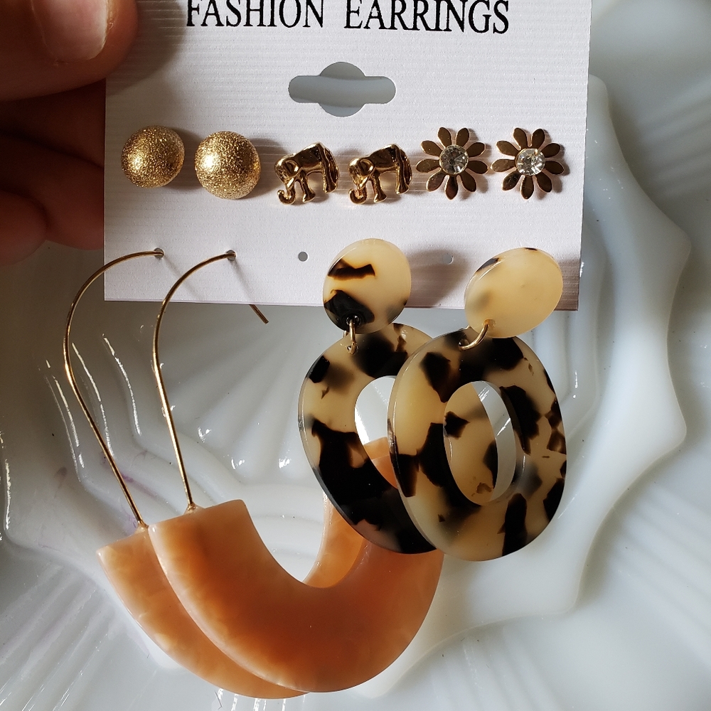 Fashion Earrings 5 Pair